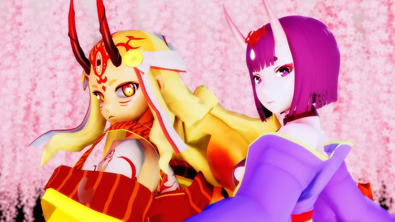 【Fate/MMD 4K】FGO - 酒呑童子＆茨木童子  で「千本桜」