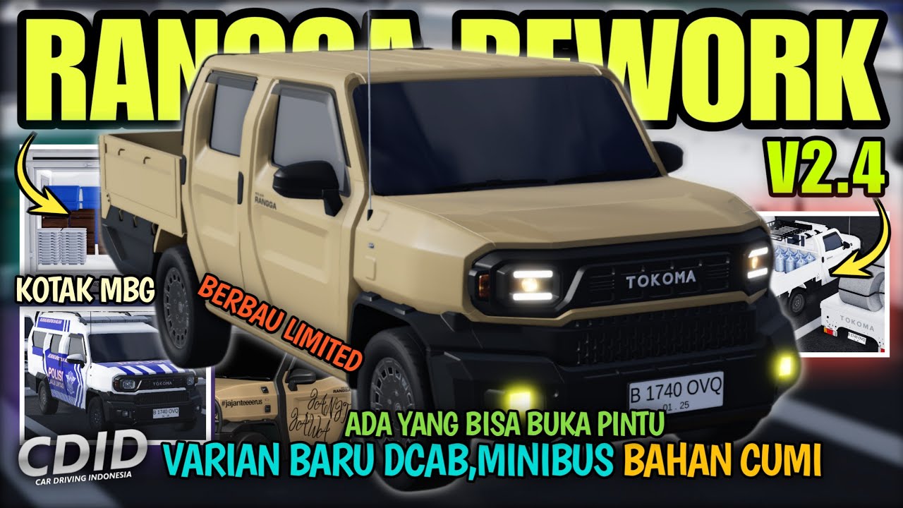 REVIEW MOBIL BARU REWORK HILUX RANGGA OTW CDID UPDATE V2.4, BISA BUKA PINTU!? | CDID Roblox Part 13