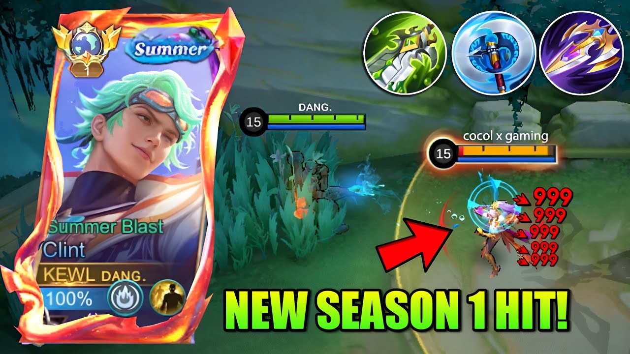 CLINT NEW SEASON FULL DAMAGE 1 HIT BUILD!!🔥 100% BROKEN!! ( MUST TRY! ) - MLBB