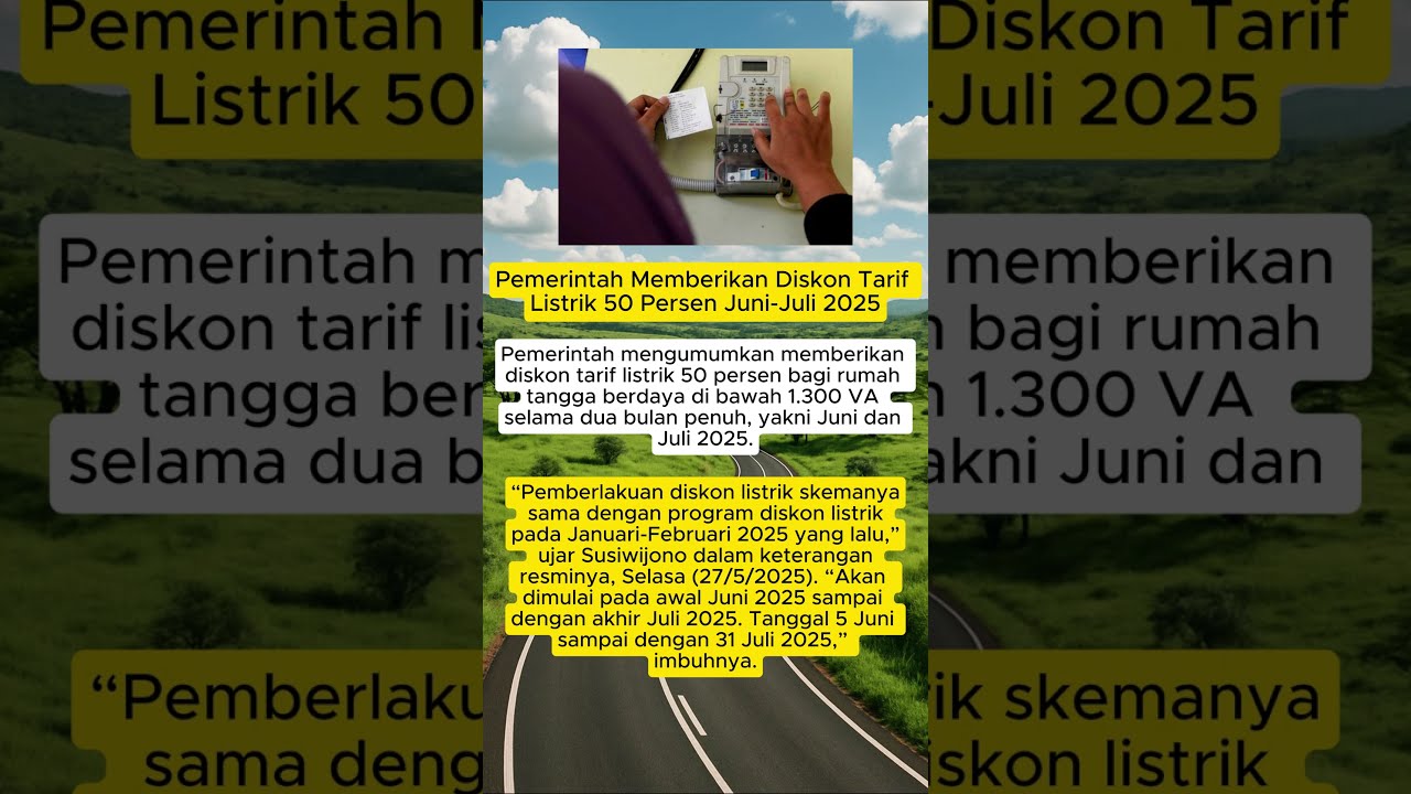 Diskon Tarif Listrik 2025  #beritaterkini #beritaviral
