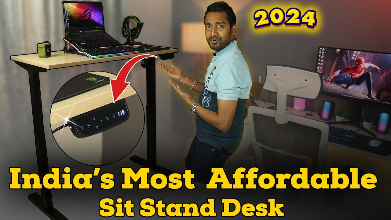 India's Cheapest Motorised Sit Stand Desk for Gamers & Creators | Ergoyou Single Vs Dual Motor Desk