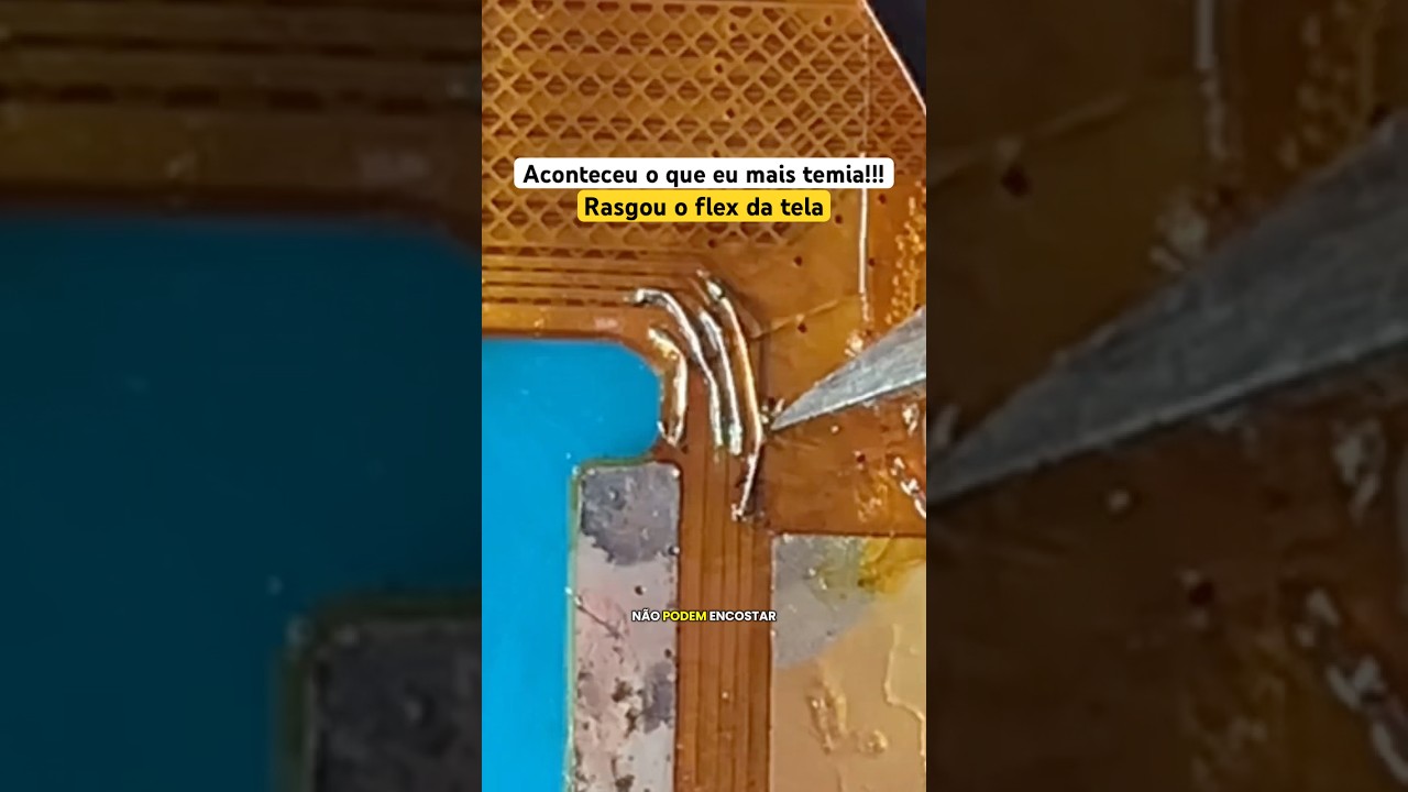 Conserto de tela  com flex rasgado #assistenciat&eacute;cnica #repair #consertodecelulares #eletronica