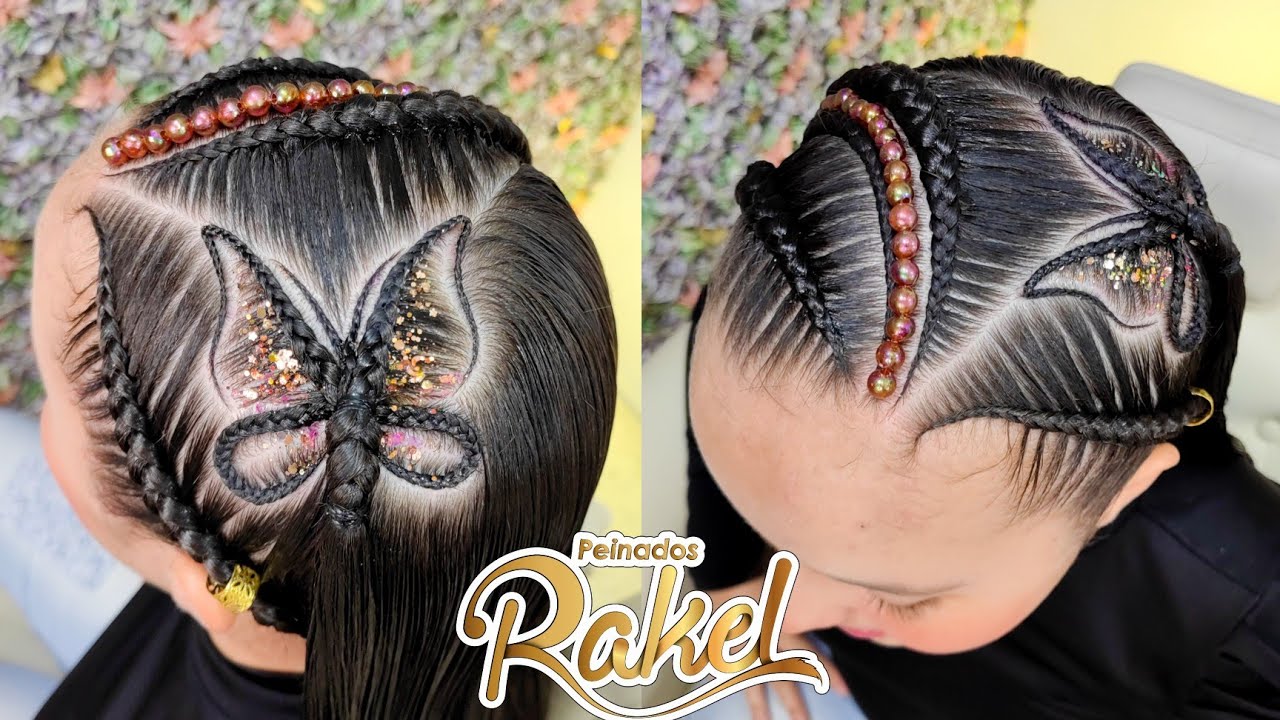 Diseño De Mariposa 🦋 / Peinado Para Niñas y Grandes/ Peinados Rakel