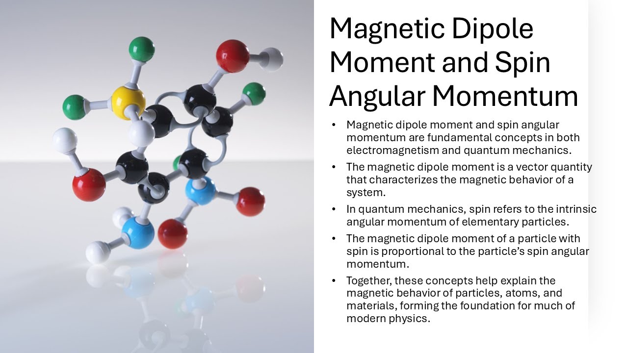 Magnetic Dipole Moment and Spin Angular Momentum (Notes included)