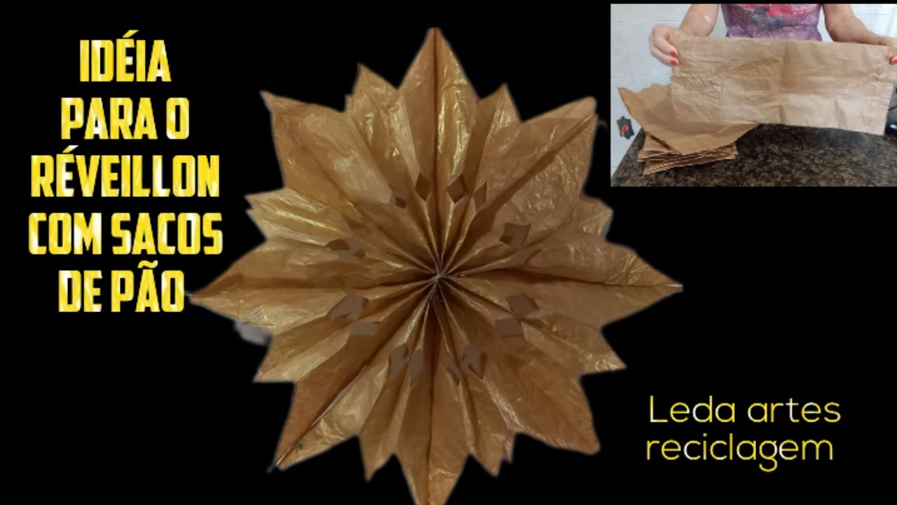 Flor feita de saco de pão. 😮#ledaartesreciclagem