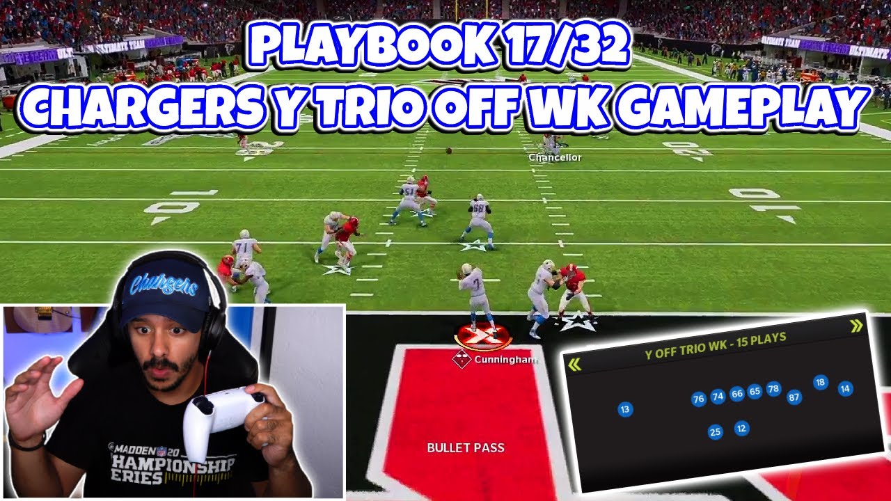 Chargers Y Trio Off Wk Mini Scheme Gameplay | Playbook 17/32 | Madden 22 Ultimate Team Gameplay