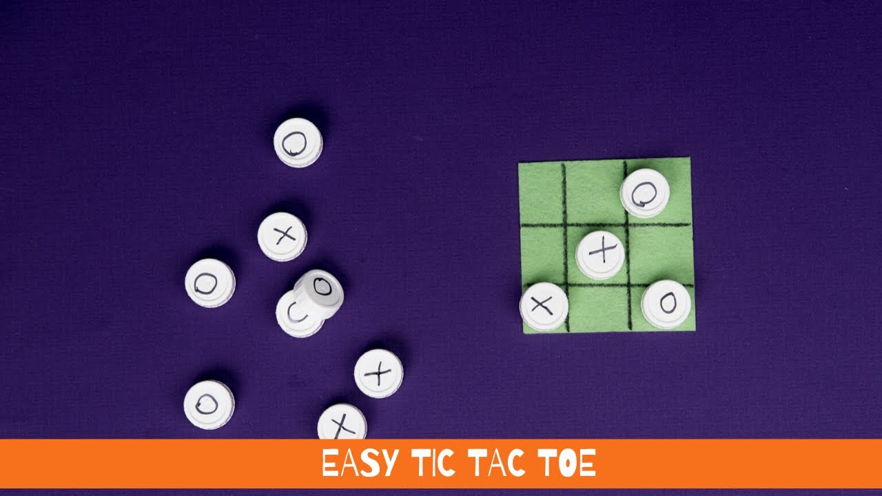 HOW TO MAKE TIC TAC TOE USING RECYCLED MATERIALS - EASY!