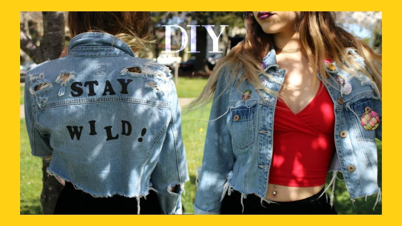 DIY Cropped Denim Jacket // Old to New Transformation!