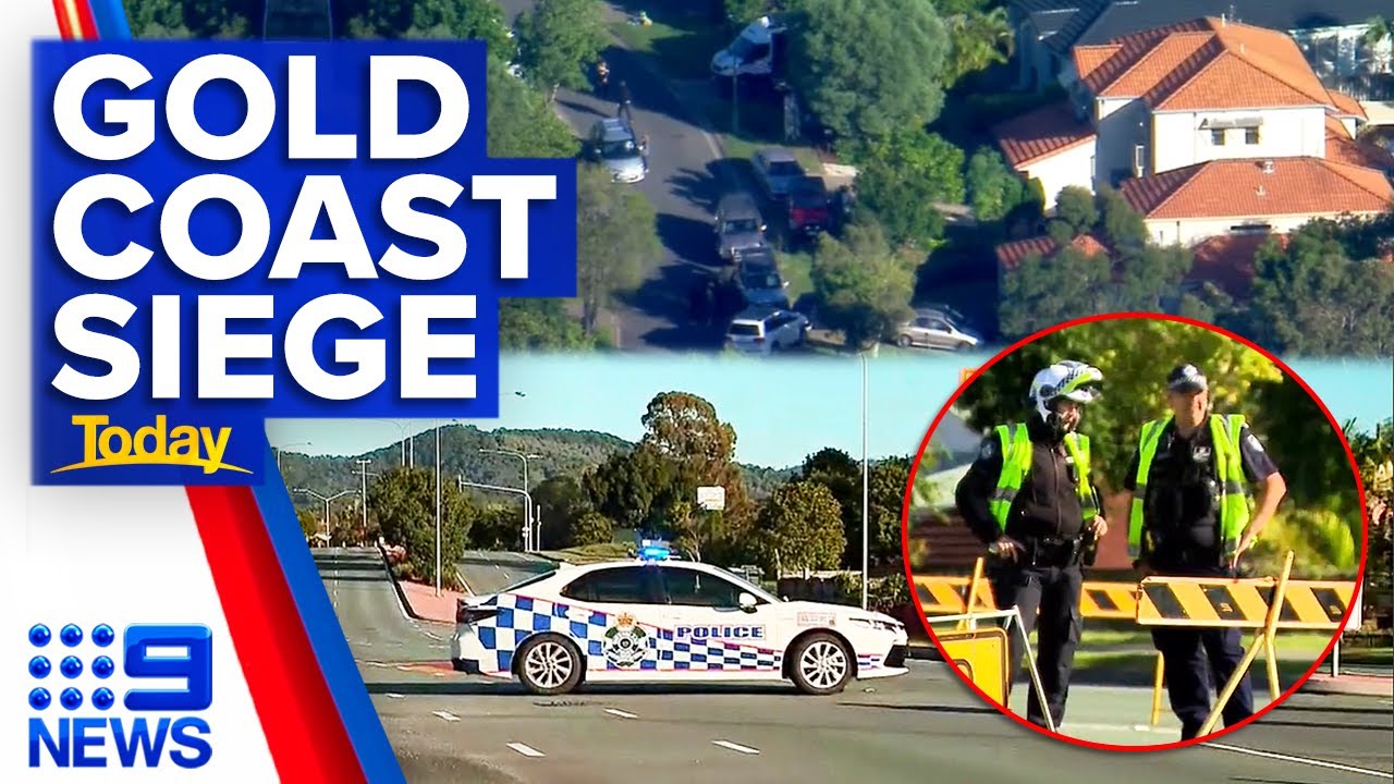 Gold Coast suburb in lockdown as siege continues overnight | 9 News Australia