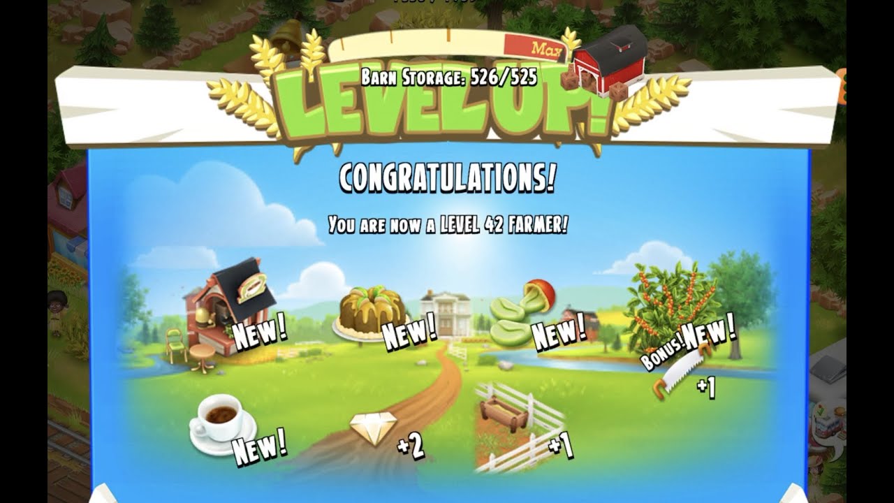 Hay Day Level 42 | Level up! Buy Espresso Machine and Coffee Bush
