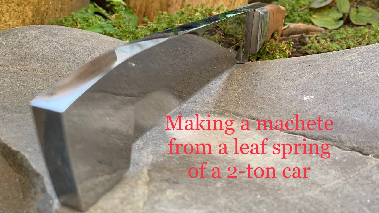 Knife making vws;Making a machete from a leaf spring of a 2-ton vehicle.
