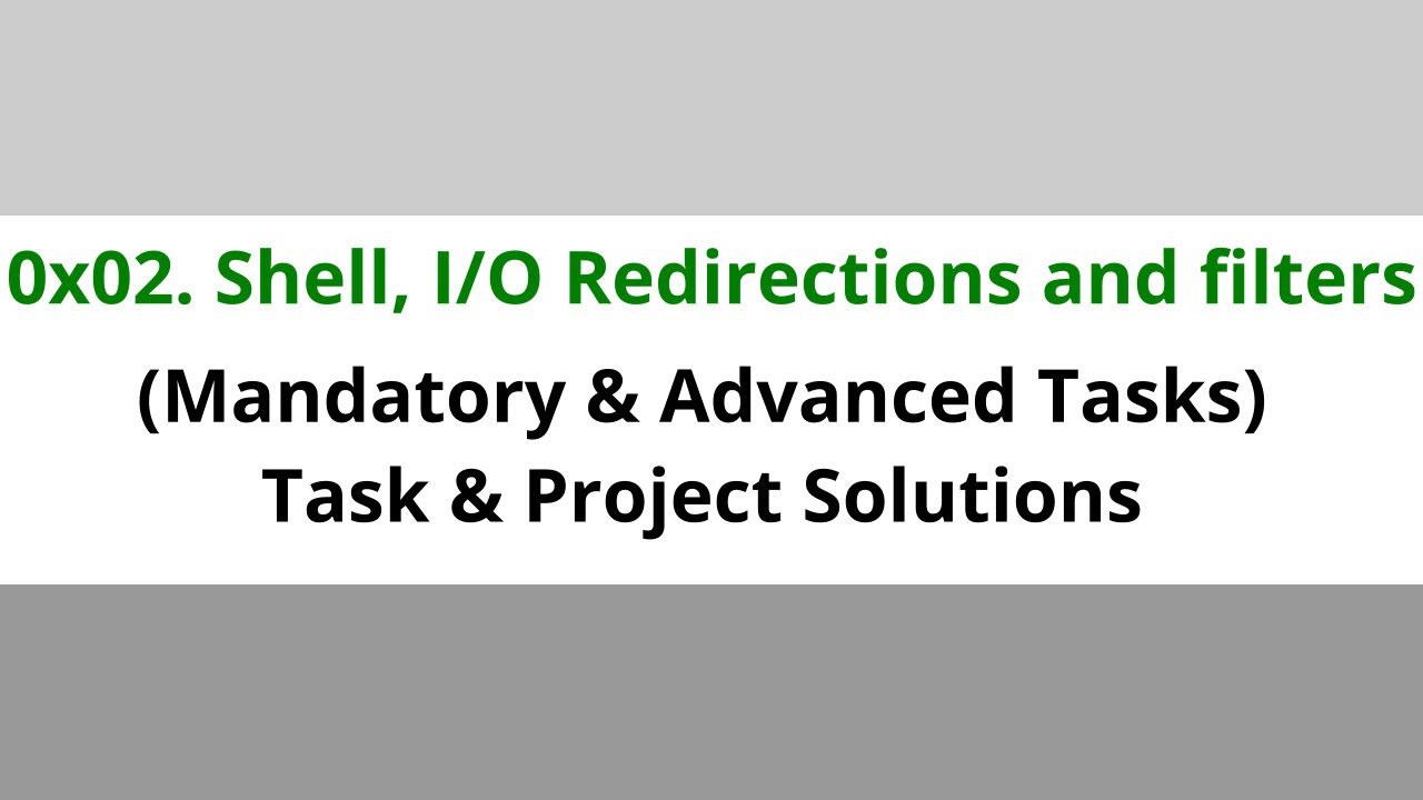 0x02. Shell, I/O Redirections and filters ALX Tasks 1 -26 (Mandatory % Advanced) Project Solutions