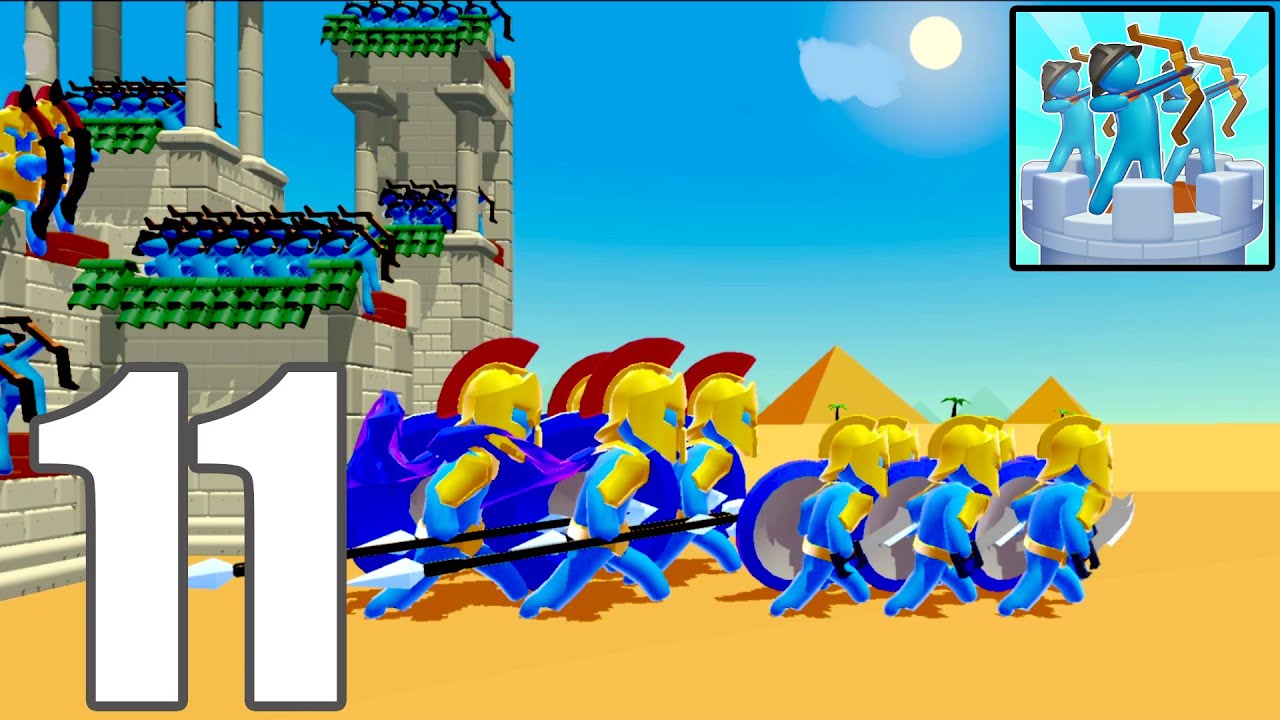 Archery Bastions: Castle War – Gameplay Walkthrough Part 11 | Desert Spartan Army & Castle Defense