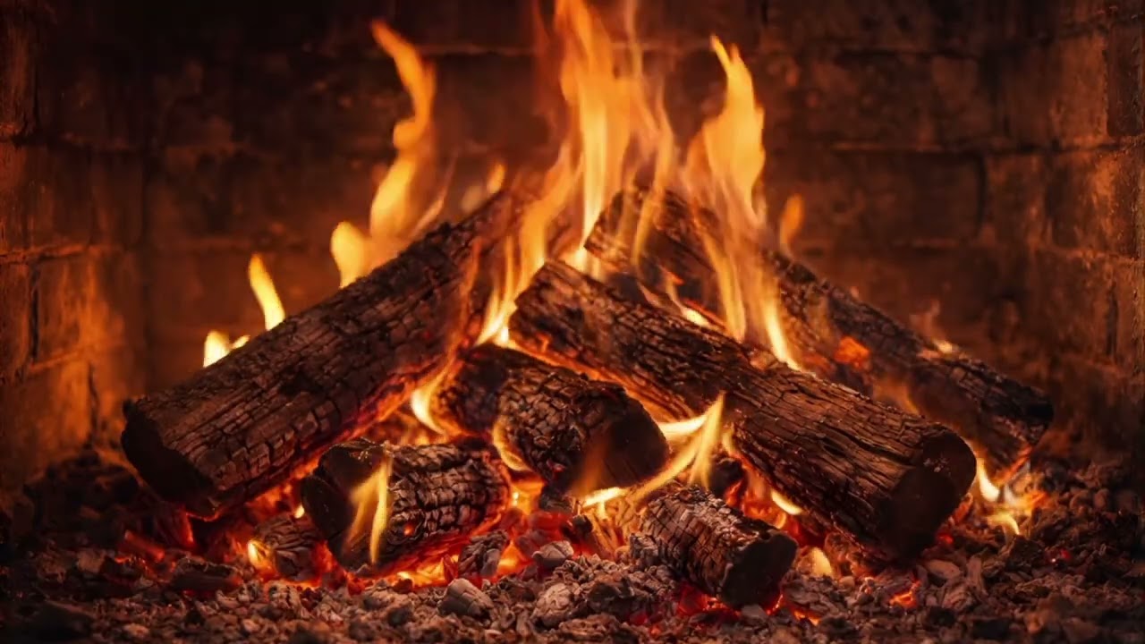 Cozy Fireplace 🔥 Crackling Fire Sounds