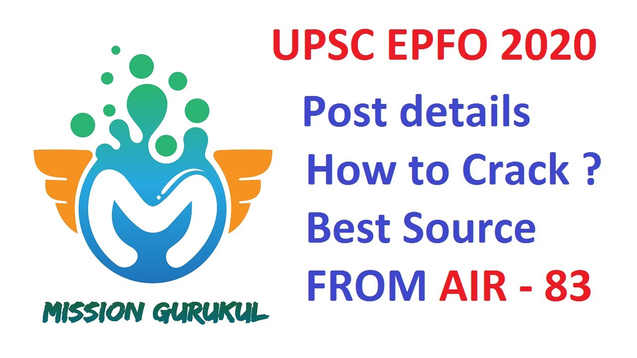 UPSC EPFO 2020 Everything from AIR 83