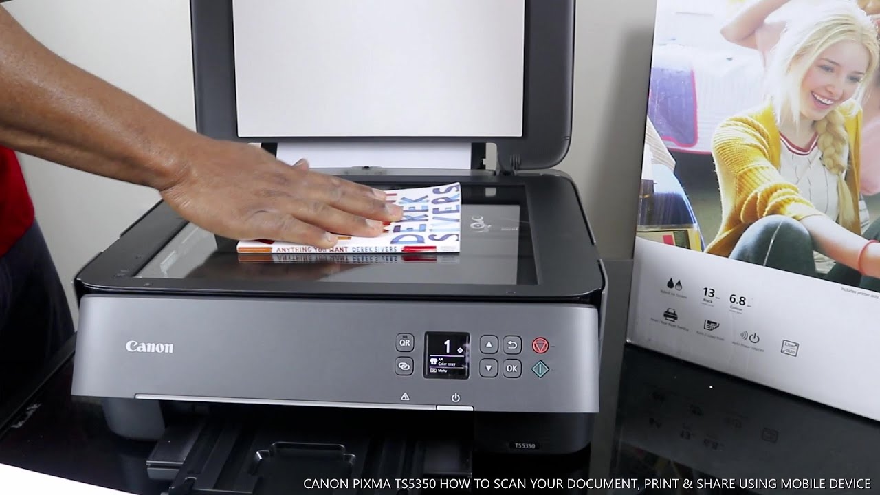 CANON PIXMA TS5350 HOW TO SCAN YOUR DOCUMENT, PRINT & SHARE USING MOBILE DEVICE