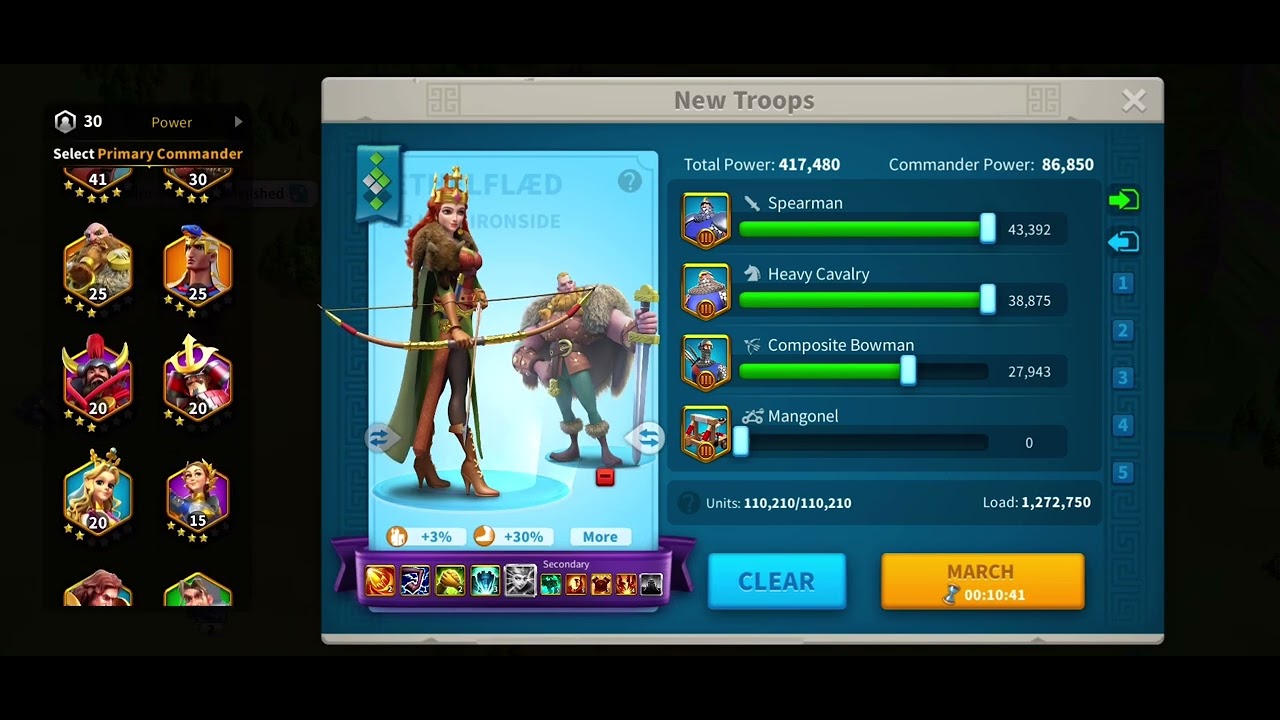 How to send 1 unit troop for slow build rok