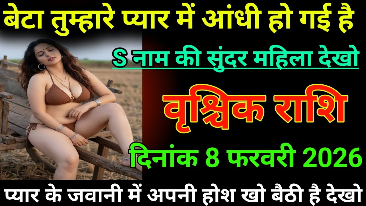 #वृश्चिक राशि वालों दिनांक 8 फरवरी 2026 बेटा तुम्हारे प्यार में आंधी हो गई है एस नाम की सुंदर महिला#
