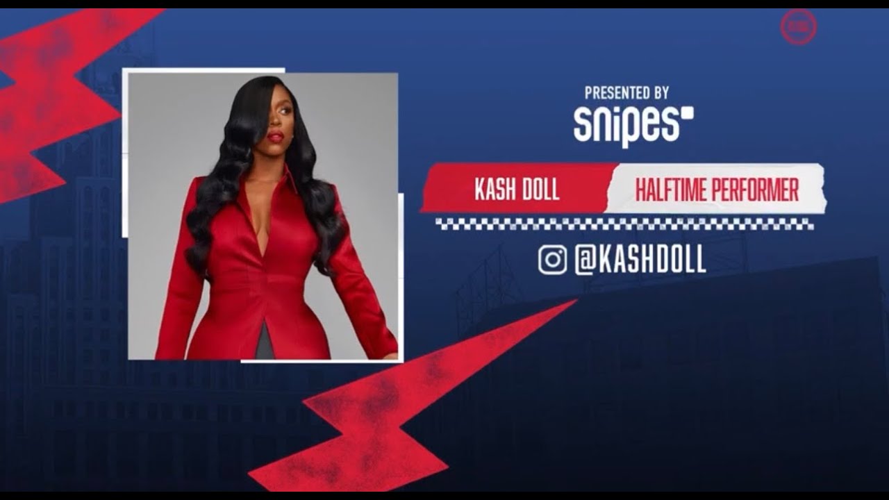 Kash Doll performs during HALFTIME at the Detroit Pistons Game on 313 Day