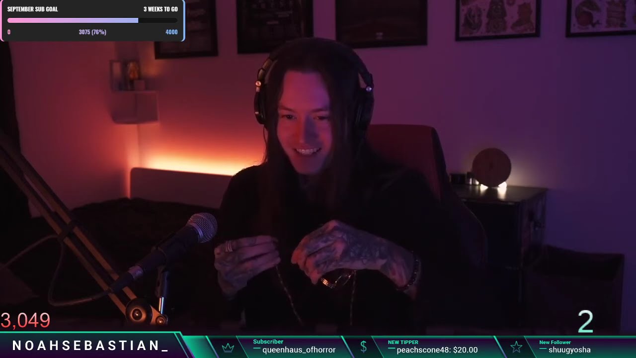 Noah Sebastian (Bad Omens) Plays Scary Game Visage 👻 Then Rage Quits | Twitch Stream (2020-05-17)