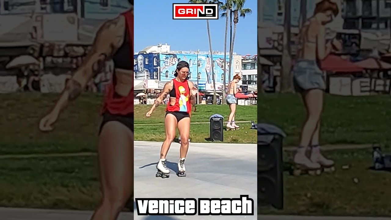 🌴🎵 AFRIKA MY HOME PT 3 VENICE BEACH ROLLER DISCO PLAZA 🌞 #rollerskating #grind #disco
