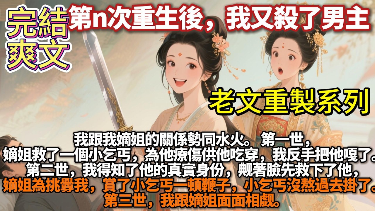 完結爽文：我跟我嫡姐的關係勢同水火。第一世，嫡姐救了一個小乞丐，爲他療傷供他喫穿，我反手把他嘎了。第二世，我得知了他的真實身份，`着臉先救下了他，嫡姐爲挑釁我，賞了小乞丐一頓鞭子，小乞丐沒熬過去掛了。