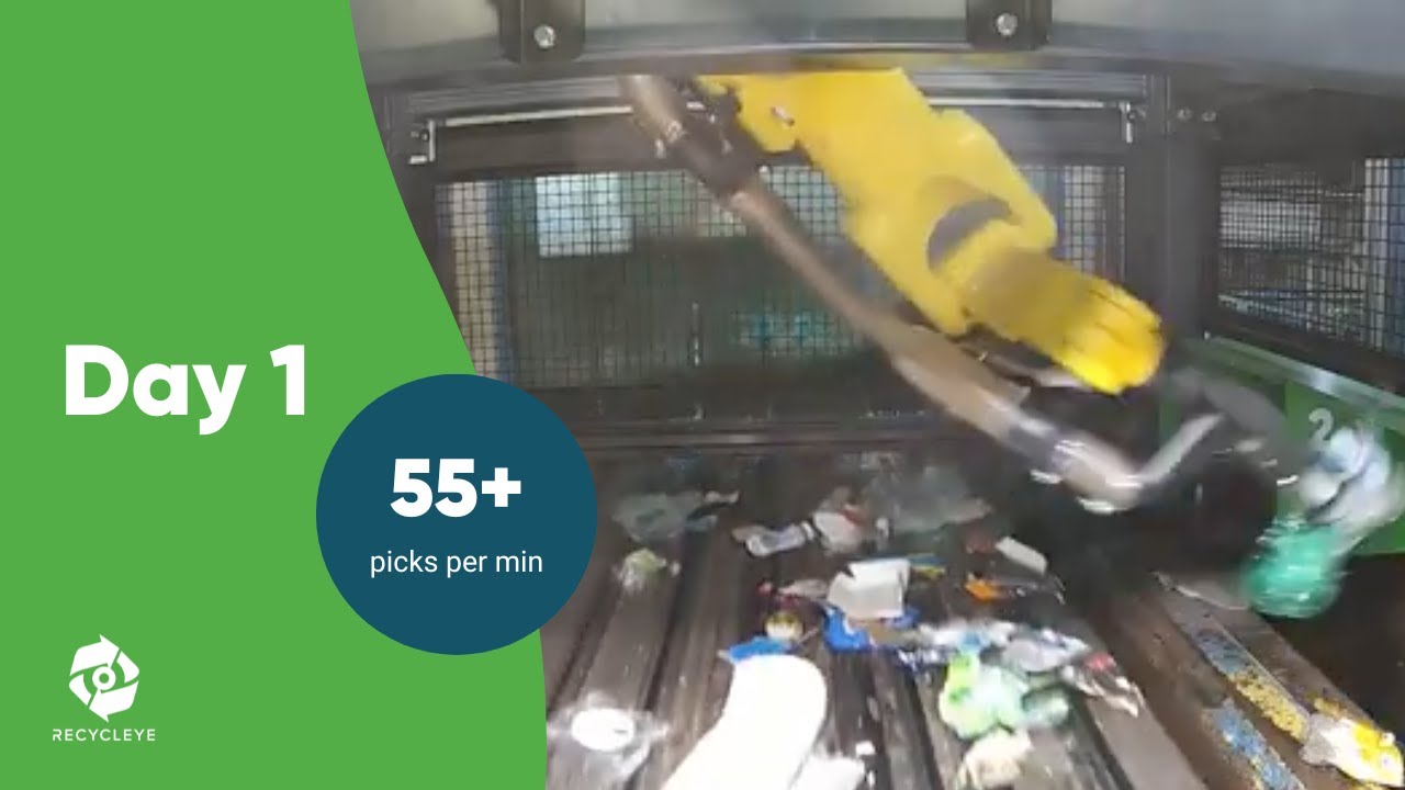 Recycleye QualiBot®'s First Day - Recycling 55+ Plastic Bottles Per Minute