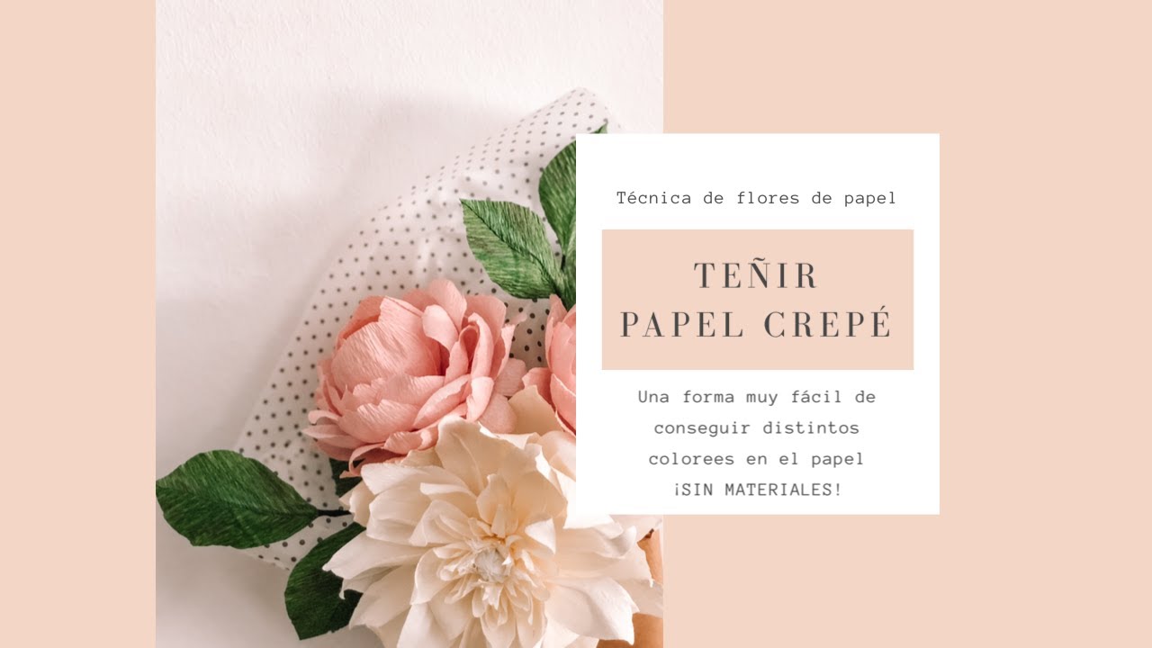 Teñir papel crepé sin pinturas | Técnicas de coloración de papel crepé
