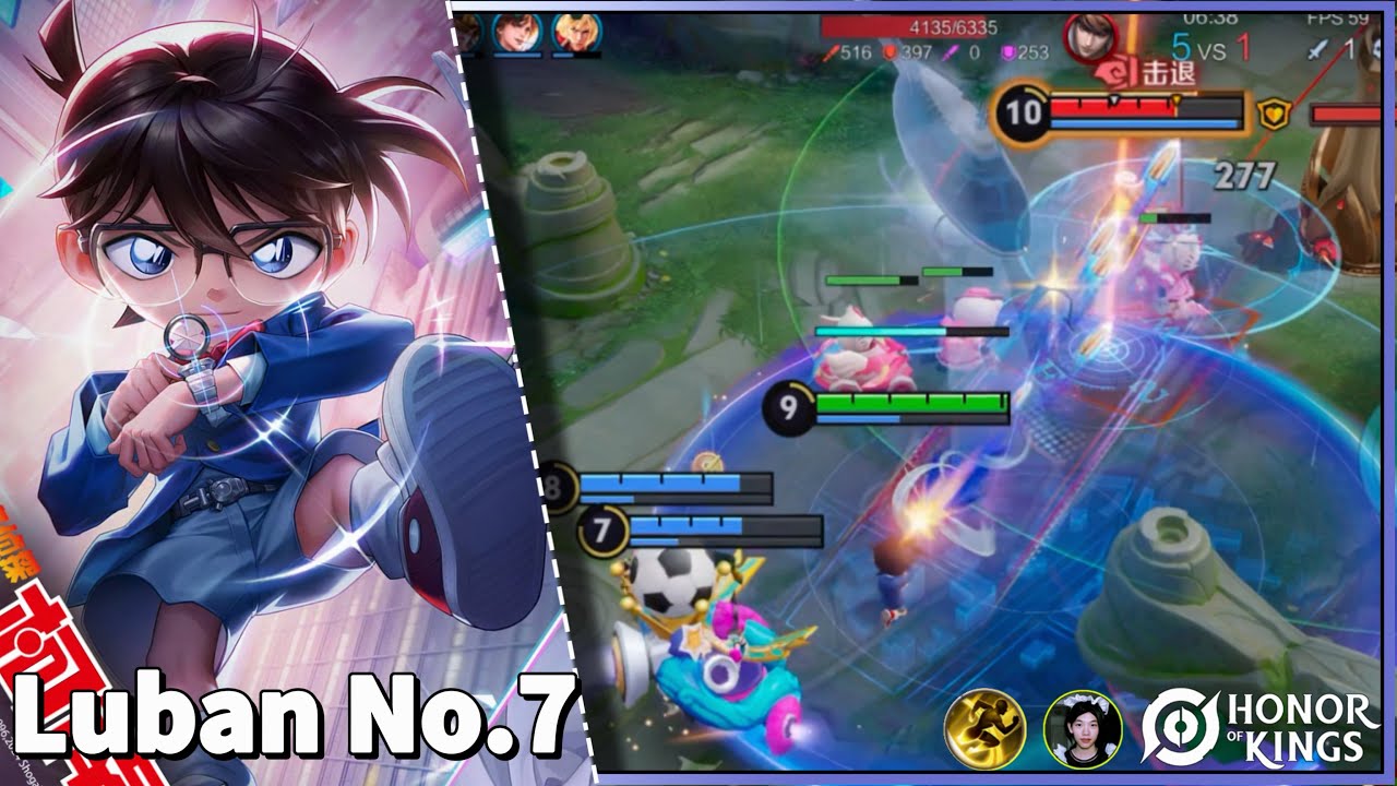 Luban No.7｜Do you like the skin? ｜Você gosta da skin? ｜Honor of Kings x Detective Conan
