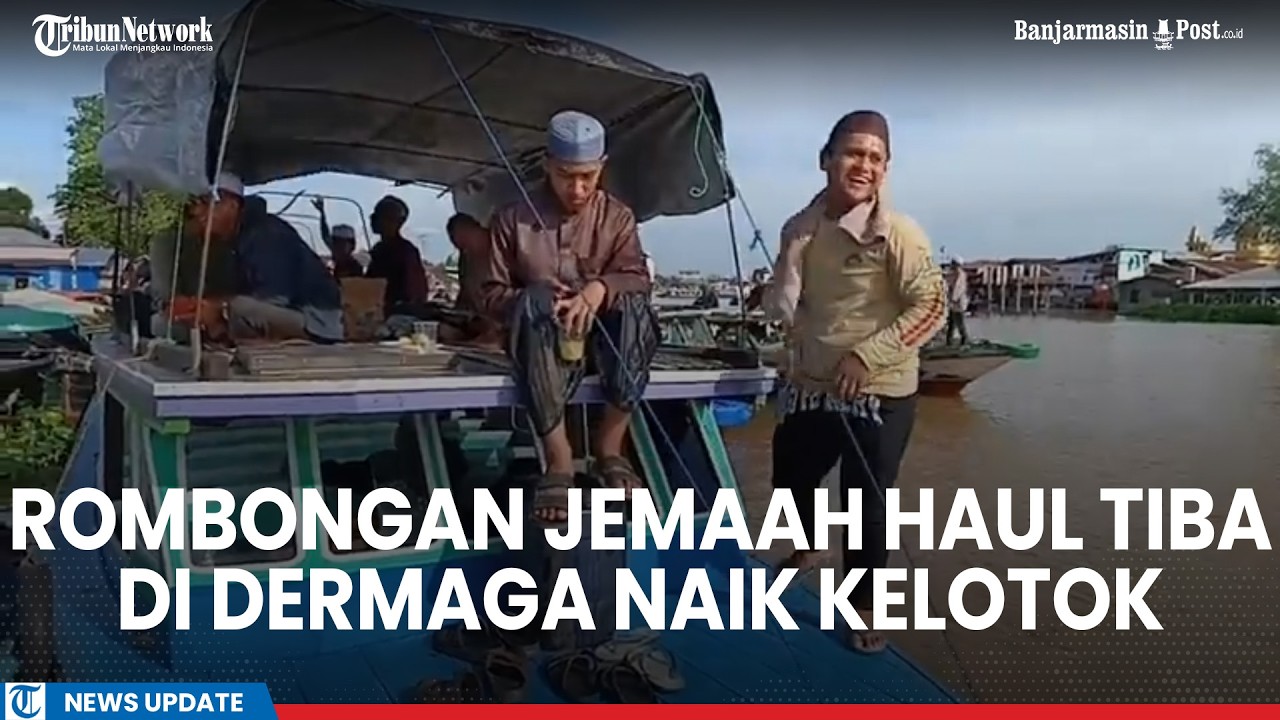 Antusias Ribuan Jemaah Datang Lewat Jalur Sungai Hadiri Haul ke-6 Guru Zuhdi