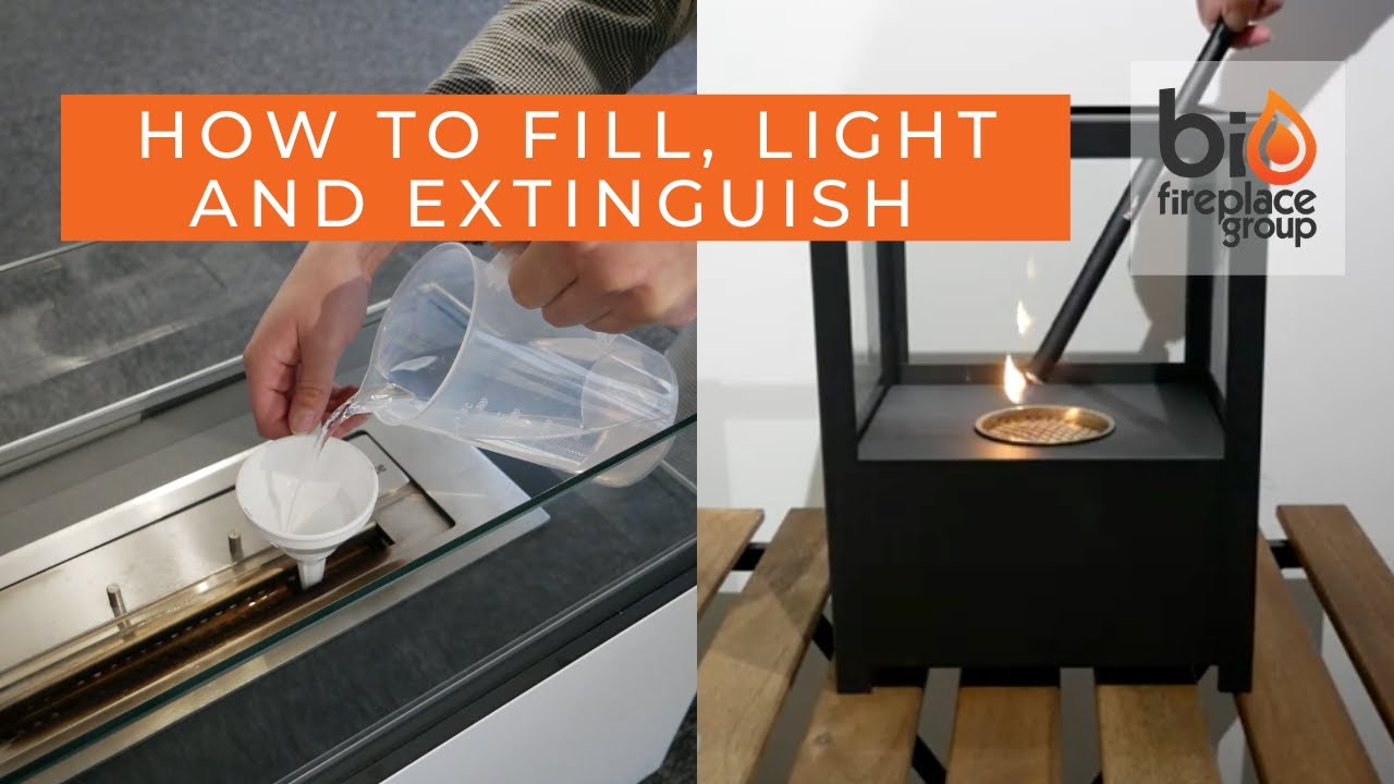 Video guides - How to Fill, Light and Extinguish your bioethanol fireplace - Biofireplace Group