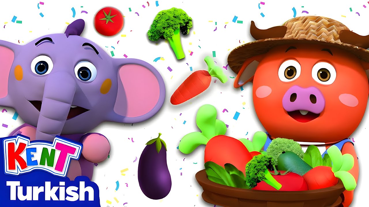 Sebzeleri Seviyorum 🥕 Çocuklar İçin Tekerlemeler ve Şarkılar | Kent Turkish
