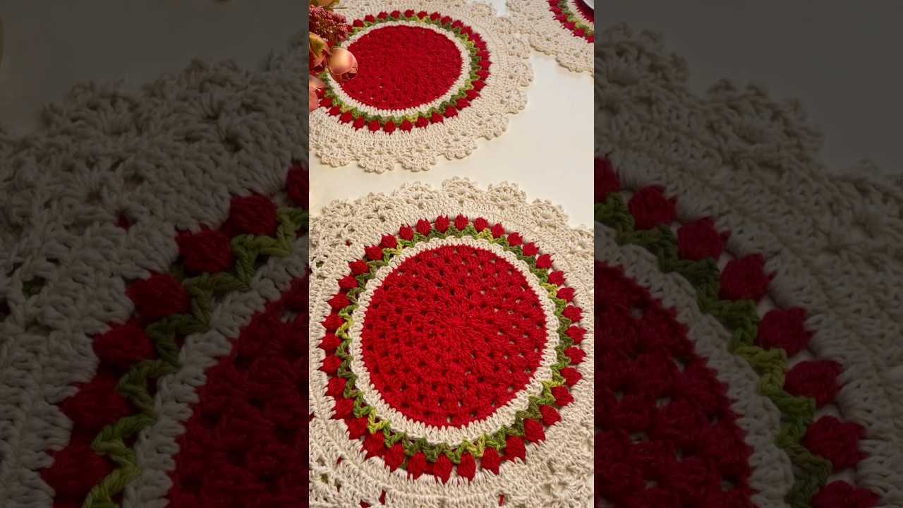 Sousplat &Eacute;rika 🌹 em Croch&ecirc; | Passo a Passo #croche #crochet #mesaposta #f&aacute;cil