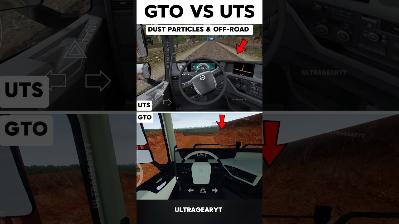 Universal truck simulator vs global truck online dust effect and off-road comparison 🧐
