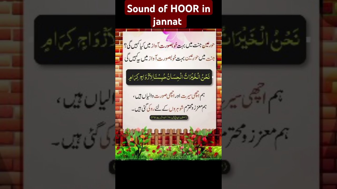 sound of HOOR in jannat #allah #islamic #quran #hadees #viralshort #youtubeshorts #instagram #india