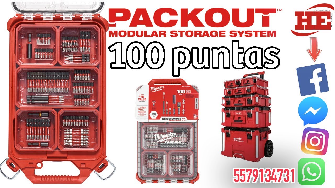 Organizador PACKOUT Con 100 Puntas ( 48-32-4082 )