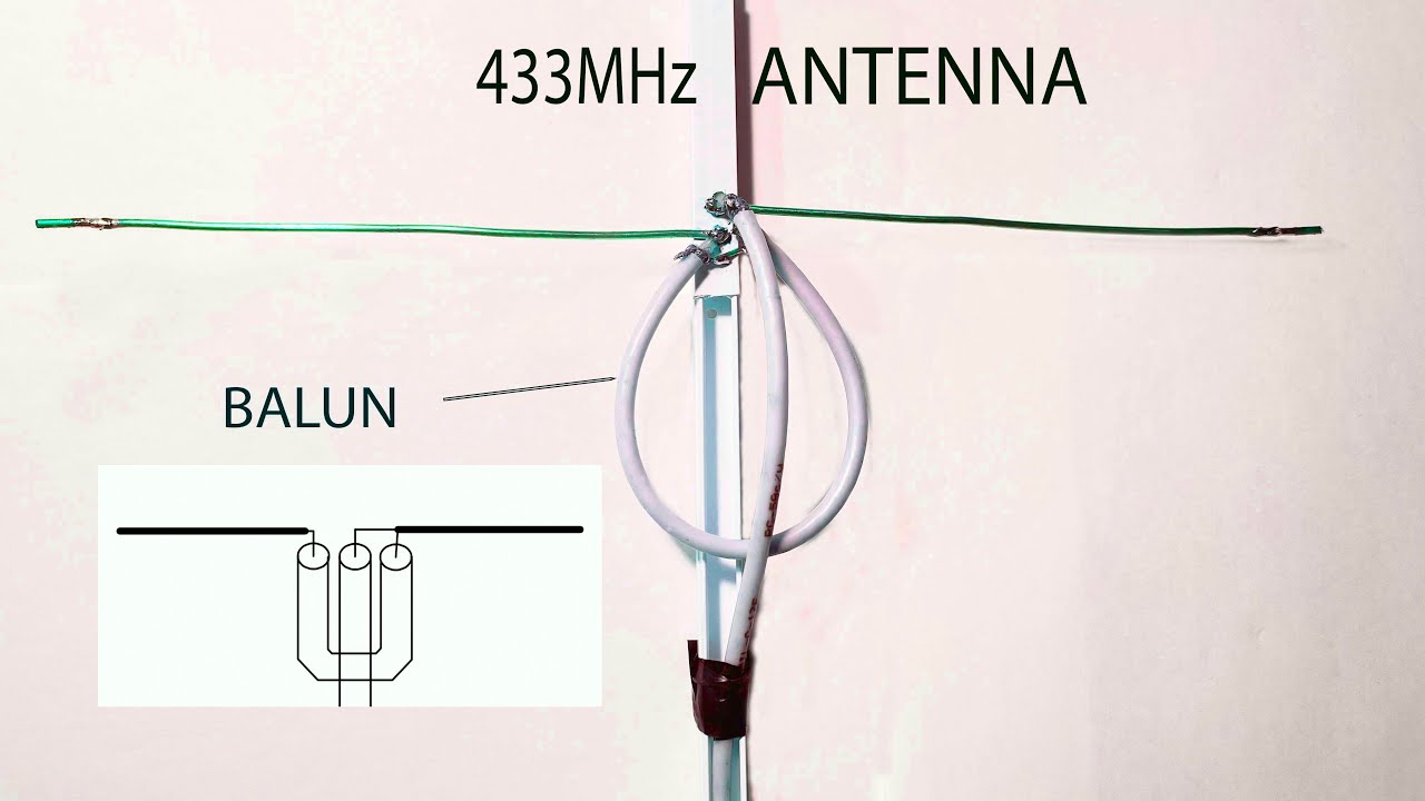 BALUN made from coaxial cable.433MHz dipole