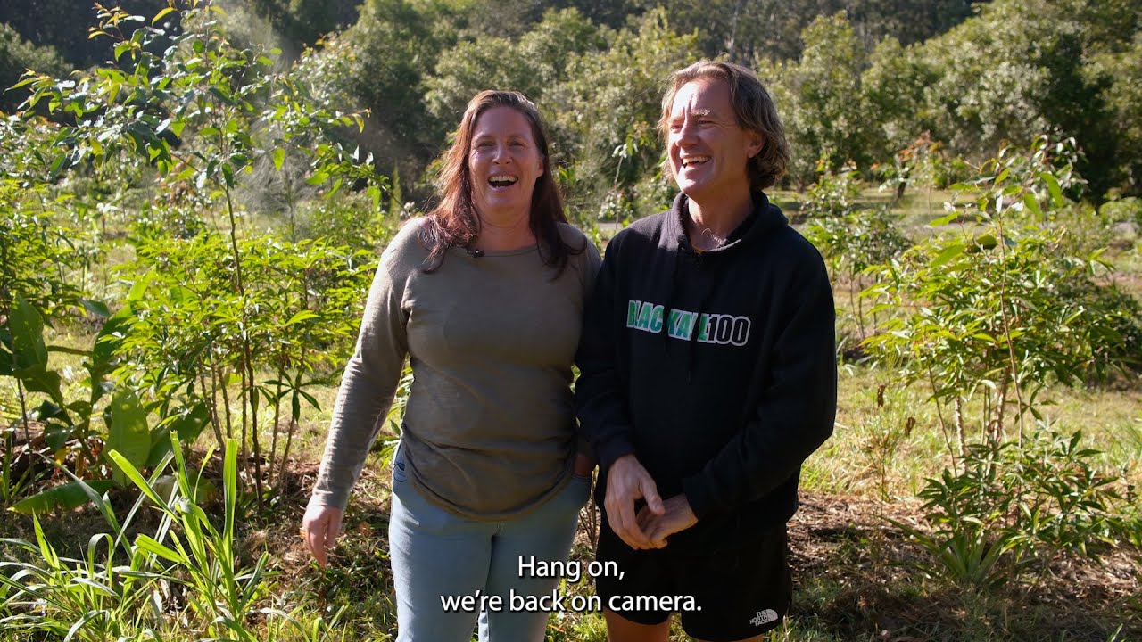 Brett & Megan's creation of a regenerative retreat on the Glasshouse Mountains