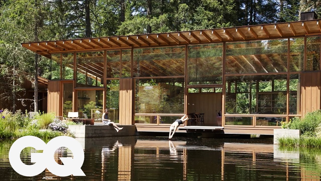 オレゴン州の森の中に建てられた、自然と調和する水上の家 | GQ JAPAN