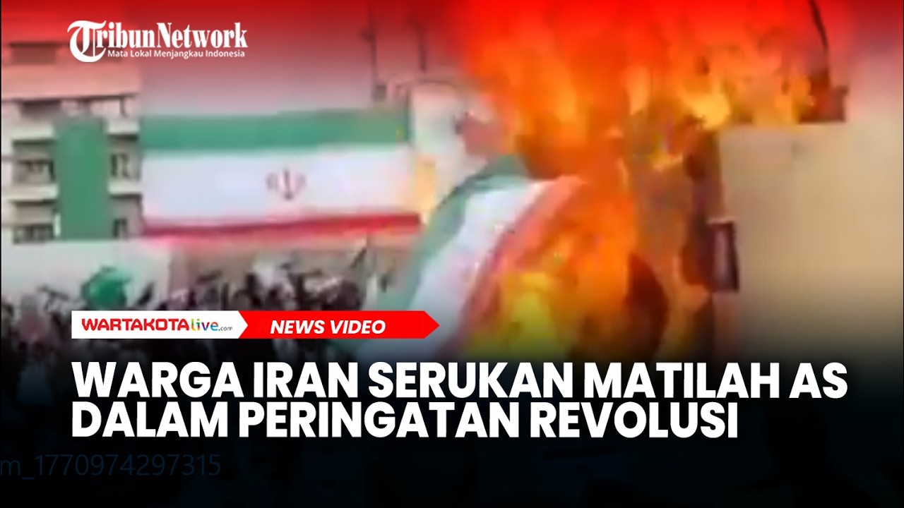Ribuan Warga Iran Serukan Matilah AS Dalam Peringatan Revolusi