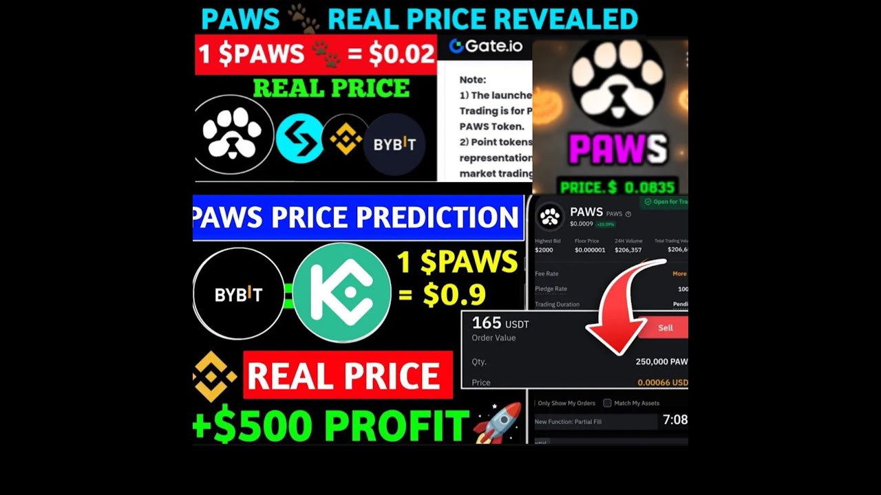 GOOD NEWS ‼️PAWS 🐾 REAL PRICE PREDICTION REVEALED - $500 Possible💯💵🙏