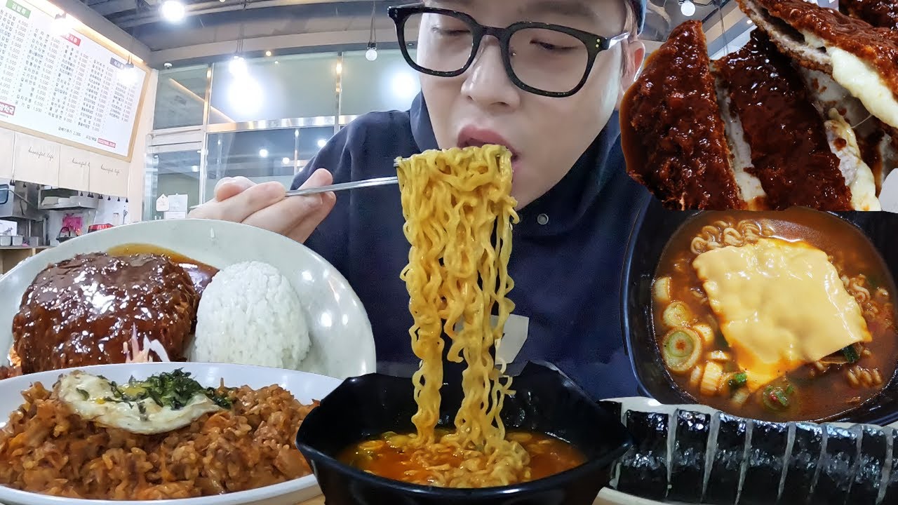 김밥천국 ★쿨타임★눈 뜨자마자 아침밥으로 새로 생긴 김밥천국 털고 왔습니다!!!!! 먹방 MUKBANG