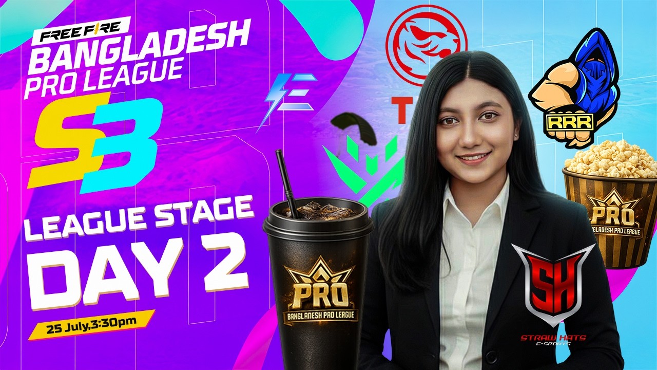 Watch-Party । লীগ স্টেজ ডে ২ | FFBPL S 3 | Garena Free Fire । Nushrat On Air