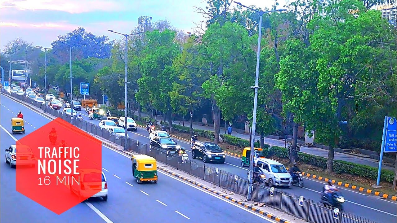 Delhi Traffic Noise 16 Minutes | Real Road Sound White Noise for Study & Focus