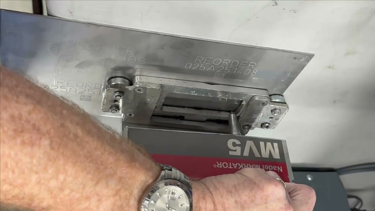 Four Markator Dot Peen Marking Samples on Steel