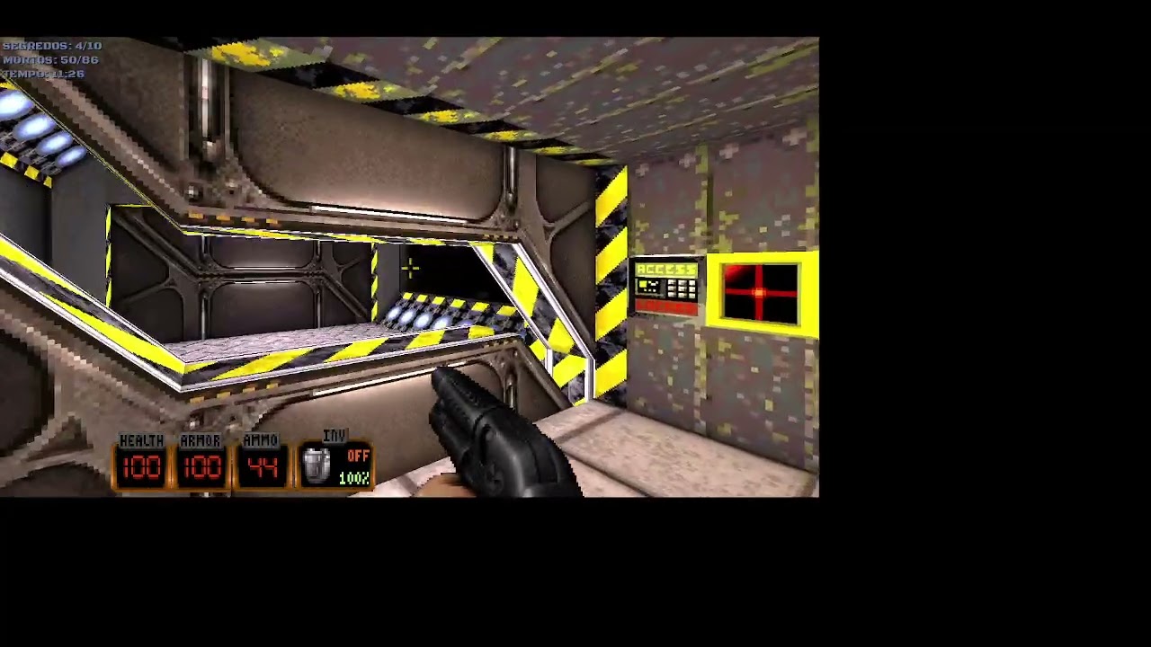 Duke nukem 3d, episodio 1, nivel 3. Death row! E claro, usei um outro Hack para me ajudar.