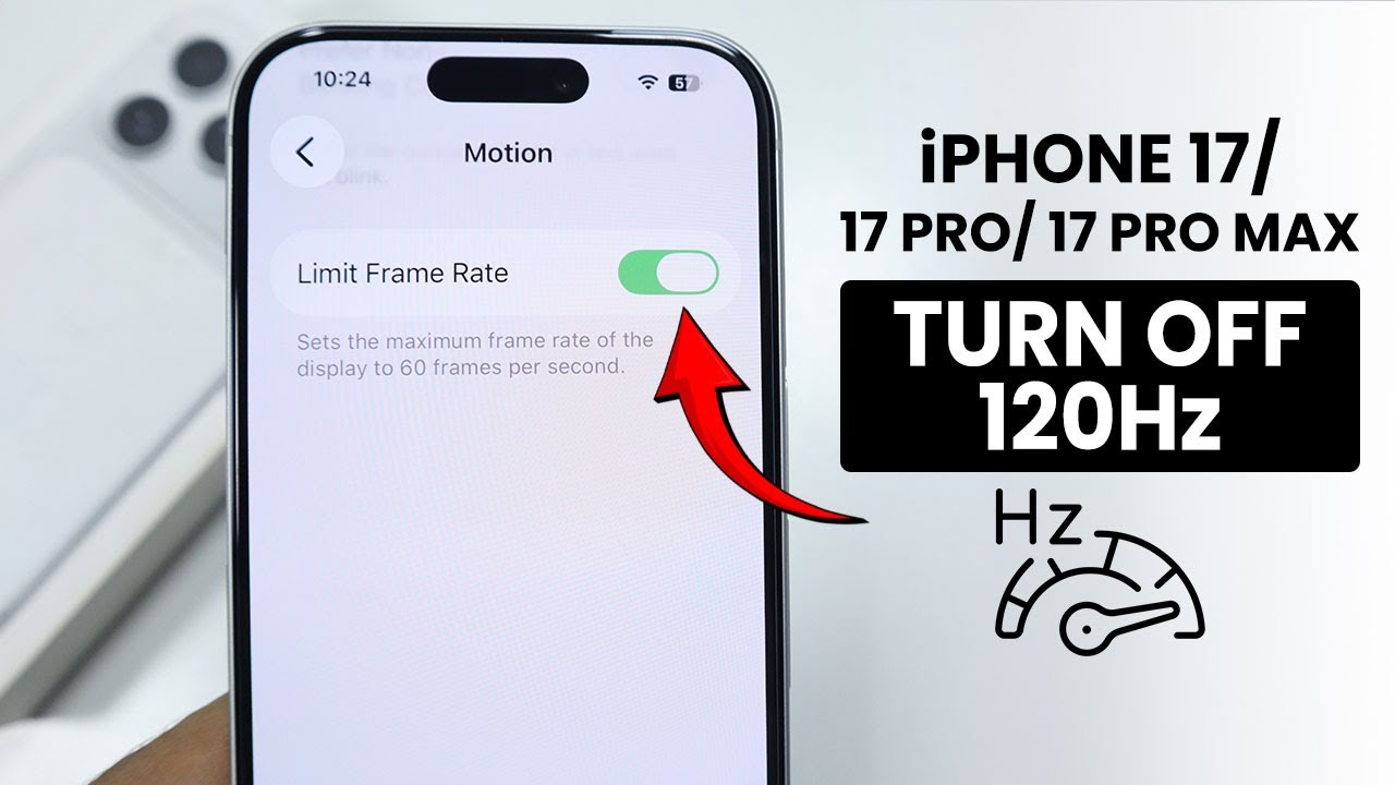 How to Turn On / Off 120hz on iPhone 17 / 17 Pro Max - Change Refresh Rate