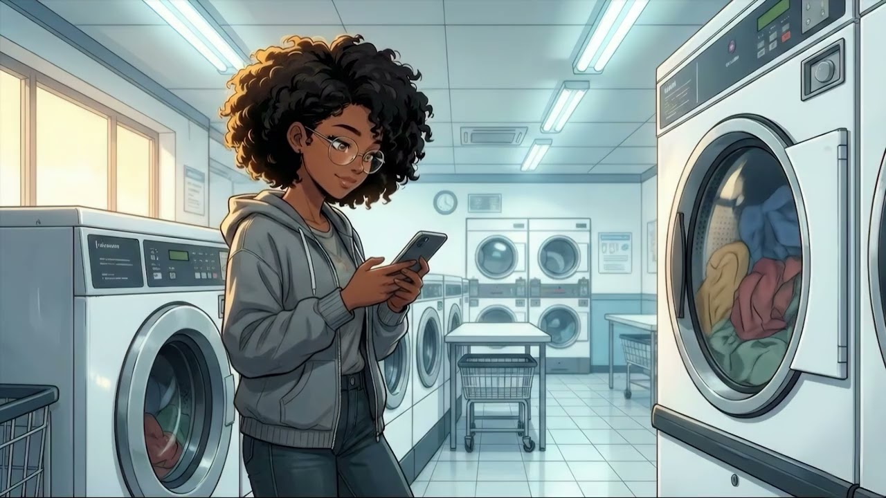 Laundromat Lofi – Blue Midnight for Productivity | 