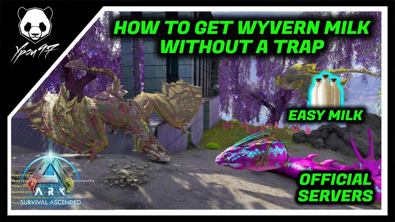 How To Get Wyvern Milk Without A Trap - Using A Basilisk | ARK: Survival Ascended