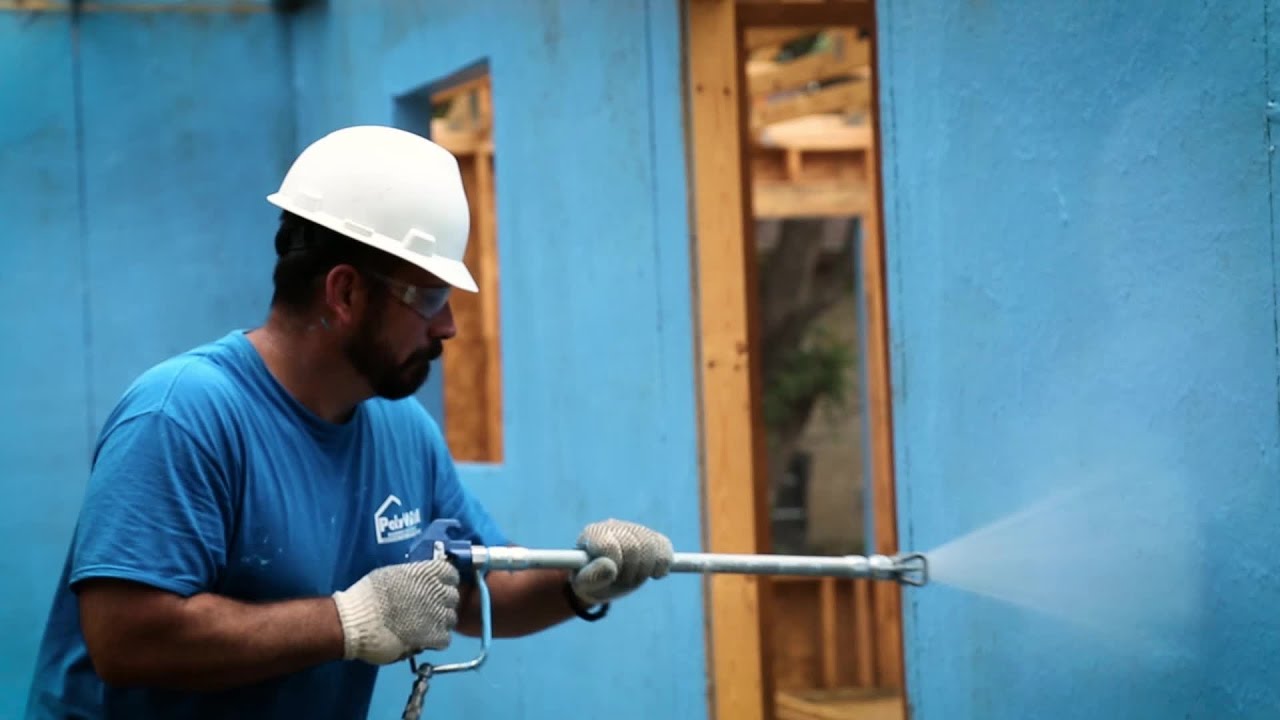 Poly Wall® - Building Solutions (PBS) -  Blue Barrier™ Liquid Wrap 2300 Application